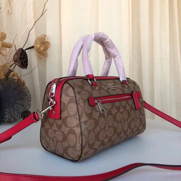 New palm print and monogram Boston pillow bag - Picture 4 of 7